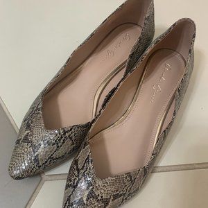 Gray Snakeskin Dress Shoes - Size 10M Women's